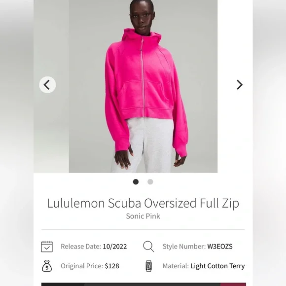 EUC Lululemon Scuba Oversized Full Zip - Picture 7 of 7